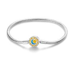 Hapour 925 Plata de Ley Pulsera de Encanto para las Mujeres Mariposa Mejor Amigo Corazón Luna y Estrella Cadena de la Serpiente Pulsera de Encanto con 5A Cubic Zirconia von Hapour