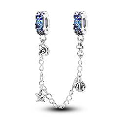 Hapour 925 Sterling Silber Sicherheitskette für Armbänder Charms Dangle Anhänger Perlen Schmuck Geschenk für Frauen Mädchen von Hapour