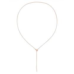 Happiness Boutique Damen Halskette mit Schiebeverschluss | Lariat Y-Kette im Schlangenkette Design | Wasserfeste Edelstahl-Kette in Gold - Rosegold, Silber von Happiness Boutique