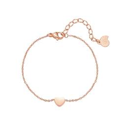 Happiness Boutique Damen Herz Armband in Rosegold | Zarte Armkette mit Herz Anhänger Edelstahlschmuck von Happiness Boutique