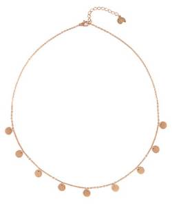 Happiness Boutique Damen Kette mit Mehreren Plättchen in Rosegold | Kette Runde Anhänger Geometrischer Schmuck von Happiness Boutique