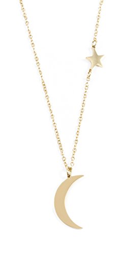 Happiness Boutique Damen Kette mit Mond und Stern in Goldfarbe | Zarte Kette mit Anhängern Edelstahlschmuck von Happiness Boutique