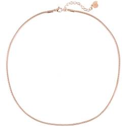 Happiness Boutique Damen Runde Schlangenkette | Elegante Basis Kette ohne Anhänger | Wasserfeste Edelstahl-Kette in Gold - Rosegold, Silber von Happiness Boutique