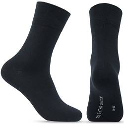 6 Paar Harmonie Herrensocken Herren Business Socken Schwarz 39-42 Schwarze 40 41 42 Männer Herrensocken 100 Baumwolle 39-40 Gr. Größe Anzug 40-41 42-42 Baumwoll ohne Gummi (schwarz, 39-42) von Happy Bavaria