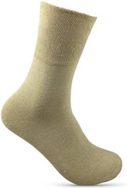 Happy Bavaria 3/6/9 Paar Herrensocken ohne Gummi - Venenfreundlich, 6 Paar | Beige, 39-42 von Happy Bavaria