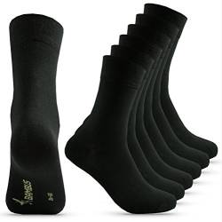 Happy Bavaria 6 Paar Bambus Socken Herren schwarz Bambussocken Damen schwarz 39-42 Viskose Antibakteriell ohne Gummibund ohne Naht (schwarz, 39-42) von Happy Bavaria