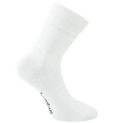 Happy Bavaria 6 Paar Bambus Socken Herren weiß Bambussocken Damen weiße 39-42 Viskose Antibakteriell ohne Gummibund ohne Naht (weiss, 39-42) von Happy Bavaria