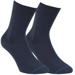 Happy Bavaria 6 Paar Bambus Socken marine blau Bambussocken Damensocken blau 39-42 Viskose Antibakteriell ohne Gummibund ohne Naht (blau, 39-42) von Happy Bavaria