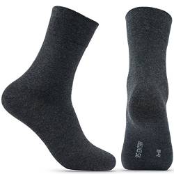 Happy Bavaria 6 Paar Harmonie Herrensocken Herren Business Socken Grau 39-42 Graue 40 41 42 Männer Herrensocken 100 Baumwolle 39-40 Gr. Größe Anzug 40-41 42-42 Baumwoll ohne Gummi (grau, 39-42) von Happy Bavaria