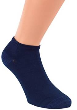 Happy Bavaria 6 Paar Sneakersocken Bambus marine blau Bambussocken blau 43-46 Viskose Antibakteriell ohne Gummibund ohne Naht (blau, 43-46)… von Happy Bavaria