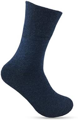 Happy Bavaria 97% Diabetikersocken Herren ohne Gummi Herrensocken blaue 39-42 ohne Gummizug Diabetiker 100% baumwolle Naht (6x blau, 39-42) von Happy Bavaria