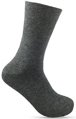 Happy Bavaria 97% Diabetikersocken Herren ohne Gummi Herrensocken grau 39-42 ohne Gummizug Diabetiker 100% baumwolle Naht (6x grau, 39-42) von Happy Bavaria