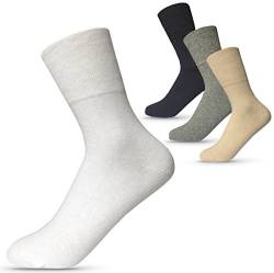 Happy Bavaria Damen Socken ohne Gummi Damensocken 100 baumwolle 35-38 weiss mit weitem bund diabetikersocken diabetiker Comfort gummibund venenfreundlich naht 35 36 37 38 (6x, weiß, 35-38) von Happy Bavaria