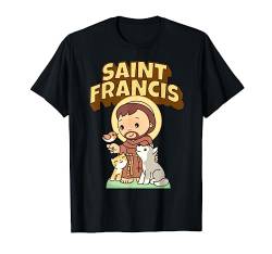 Heiliger Franz von Assisi Schutzpatron der Tiere Katholische Kinder T-Shirt von Happy Catholics