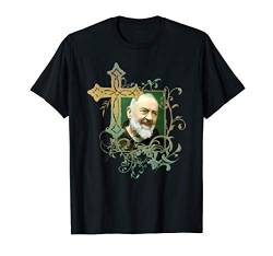 Heiliges Gebet-Kreuz-Geschenke Padre Pio für Katholiken T-Shirt von Happy Catholics