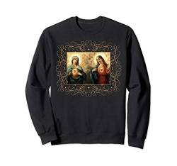 Herz-Jesu und Unbeflecktes Herz Bild Jesus und Maria Sweatshirt von Happy Catholics