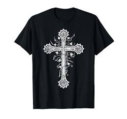 Kreuz Vintage katholische Kunst Ostern T-Shirt von Happy Catholics