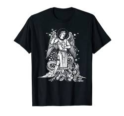 Schwert des Heiligen Michael der Erzengel katholische Breviariumkunst T-Shirt von Happy Catholics