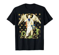 St. Michael der Erzengel Icon Dragon Catholic Angel Vintage T-Shirt von Happy Catholics