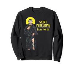 St. Peregrine Schutzpatron des Krebs, Patienten, katholischer Heiliger Sweatshirt von Happy Catholics