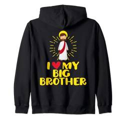 Süßer Jesus Christus I Love My Big Brother katholisch Kapuzenjacke von Happy Catholics