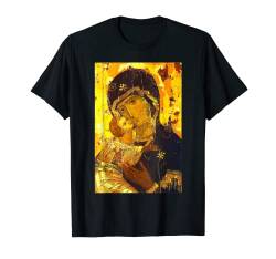 Theotokos Icon Mutter Gottes Unsere Frau von Vladamir Icon T-Shirt von Happy Catholics