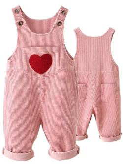 Happy Cherry Baby Cord Latzhose Jungen Mädchen Kordsamt Latzhosen Kleinkind Cordhose Overall Einteilig Verstellbarem Hosenträger Strampler Babykleidung 90 von Happy Cherry