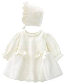 Happy Cherry Baby Mädchen Spitze Tüll Prinzessinnen Kleider Lange Ärmel Hochzeit Festzug Taufe Tutu Kleid Kleinkind Frühling Herbst Kleidung Outfit 6-9 Monate von Happy Cherry