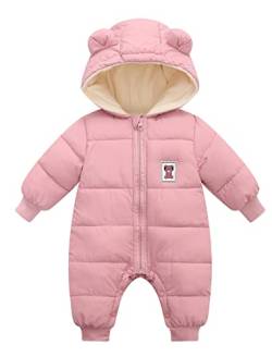 Happy Cherry - Baby Overall Winter Junge Mädchen Schneeanzug Warmer Dicker Spielanzug Kleinkind Jumpsuit Strampler Lange Ärmel Kinder Schneenanzüge Wintermantel - 0-3 Monate von Happy Cherry