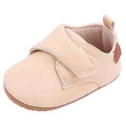 Happy Cherry Babyschuhe für die ersten Schritte, weiches Leder, rutschfest, Sneaker für Babys, Mädchen, Jungen, 0-18 Monate, beige, 0-6 mois Large von Happy Cherry