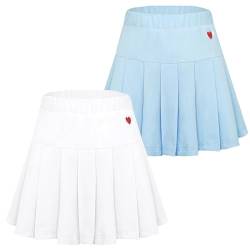 Happy Cherry Faltenröcke für Mädchen mit Hose Tennisrock Sportrock Kindergarten Schuluniform 11-12Jahre von Happy Cherry