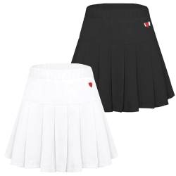 Happy Cherry Faltenröcke für Mädchen mit Hose Tennisrock Sportrock Kindergarten Schuluniform 12-13Jahre von Happy Cherry