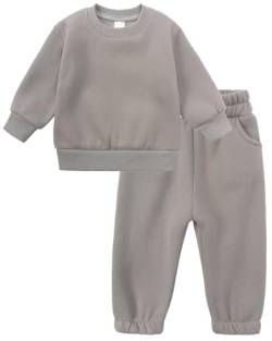 Happy Cherry Hose und Pullover Set Jungen Mädchen Baumwoll Trainingsanzug Casual Sweater Anzug Kinder Herbst Winter Jogginganzug 2-3 Jahre von Happy Cherry