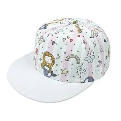 Happy Cherry - Kinder Kinder Baseball Cap Hut Jungen Mädchen Winddichter Kopf Tragen Sonnenschutz Sonnenhut für Sommercamp Grundschüler Sport Tennis Casual Cartoon Meerjungfrau Alter 2-8 von Happy Cherry