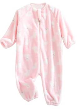 Happy Cherry Kinder Pyjama Overall Onesie Schlafsack mit Füßen Winter Schlafanzug Jungen Mädchen Schlafstrampler Warme Schlafoverall Größe 100 von Happy Cherry