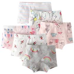 Happy Cherry Mädchen Unterhose Kinder Boxershorts Baumwolle Höschen 6er Schlüpfer Cartoon Unterwäsche Gedruckt Pantys-A-100 von Happy Cherry