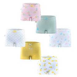 Happy Cherry Mädchen Unterhosen Boxershorts Slips Pantys Elastische Baumwolle Weiche Schlüpfer Unterwäsche(Eine Packung von 6 Stücke) von Happy Cherry