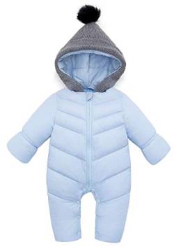 Happy Cherry - Schneeanzug Baby Junge Mädchen Winter Overall mit Kapuze Kinder Schneenanzüge Lange Ärmel Strampler Warmer Dicker Spielanzug Kleinkind Wintermantel - 12-18 Monate von Happy Cherry