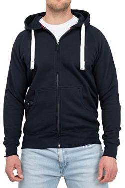 Happy Clothing Herren Kapuzenjacke mit Zip, Dunkelblau, 4XL von Happy Clothing