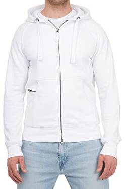 Happy Clothing Herren Kapuzenjacke mit Zip, Größe:M, Farbe:Weiß von Happy Clothing