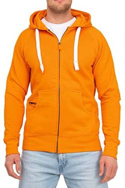 Happy Clothing Herren Kapuzenjacke mit Zip, Größe:S, Farbe:Orange von Happy Clothing