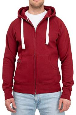 Happy Clothing Herren Kapuzenjacke mit Zip, Größe:XL, Farbe:Bordeaux von Happy Clothing