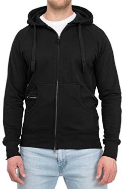 Happy Clothing Herren Kapuzenjacke mit Zip, Schwarz, 4XL von Happy Clothing