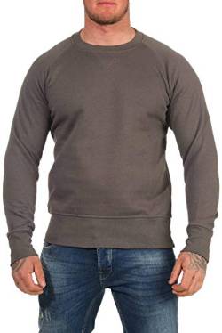 Happy Clothing Herren Pullover Sweatshirt Langarm Pulli ohne Kapuze S M L XL 2XL 3XL, Größe:4XL, Farbe:Anthrazit von Happy Clothing