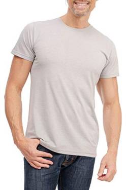 Happy Clothing Herren T-Shirt Rundhals Meliert Comfort Bügelfrei, Größe:L, Farbe:Grau meliert von Happy Clothing