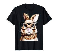 Hase, Kaninchen, Leopardenmuster, Hasenohren, Hasen T-Shirt von Happy Easter Bunny Tshirt Frühling, Hasen Zubehör