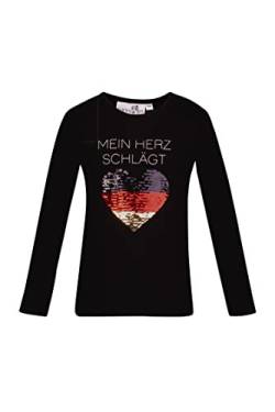 Happy Girls Mädchen Fan Fußball Weltmeisterschaft T Shirt, Schwarz, 164 EU von Happy Girls