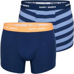 Happy Shorts 2 Pants Jersey Trunk Herren Boxershorts Blockstreifen - Blockstripe, Farbe:Mehrfarbig, Grösse:L von Happy Shorts