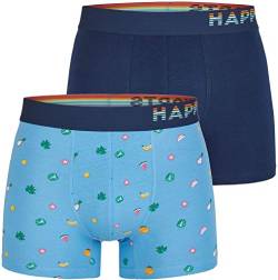 Happy Shorts 2 Pants Jersey Trunk Herren Boxershorts Früchte - Fruits, Grösse:L, Präzise Farbe:Design 1 von Happy Shorts