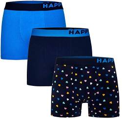 Happy Shorts 3 Stück Jersey Trunk Herren Boxershorts Pants Boxer witzige Designs Mode D16 NEU, Grösse:S - 4-48, Farbe:Design 016 von Happy Shorts